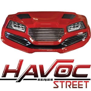 Yamaha G29/Drive HAVOC Street Style Front Cowl Kit in Red (Years 2007-2016)
