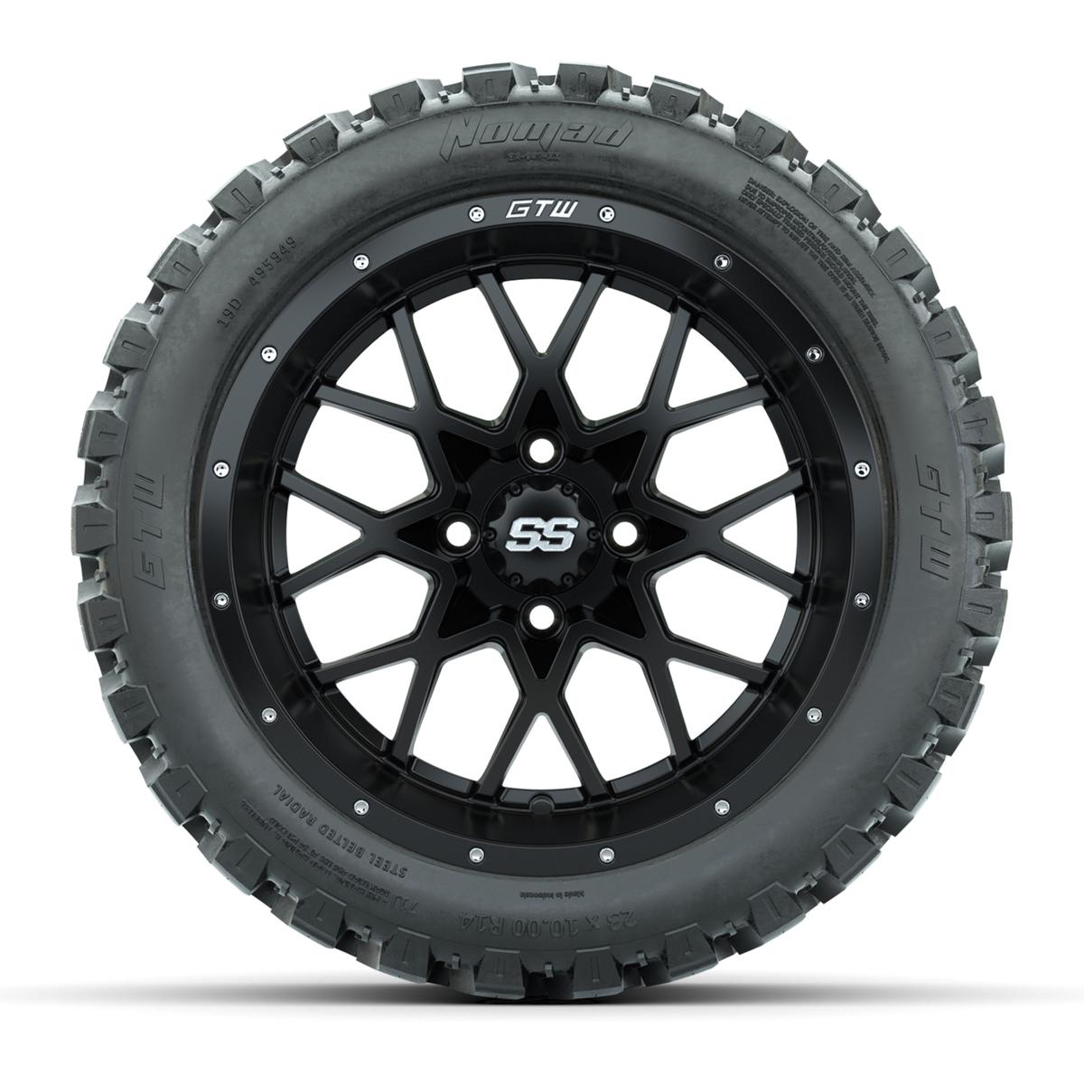 Set of (4) 14 in GTW Vortex Wheels with 23x10-14 GTW Nomad All-Terrain Tires