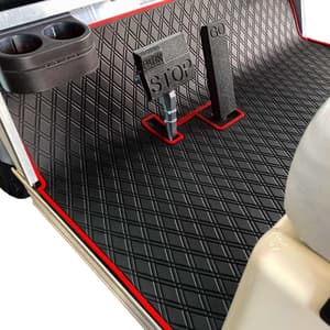 Xtreme Floor Mats for Club Car DS (82-13) / Villager (82-18) - Black/Red