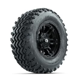 GTW&reg; Shogun Gloss Black 12 in Wheels with 23X10.00-12 Rogue All-Terrain Tires – Full Set