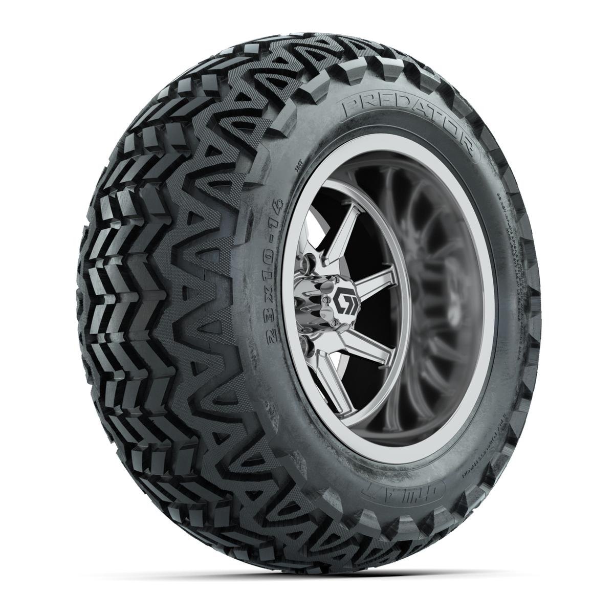 GTW&reg; Reaper Chrome 14 in Wheels with 23X10-14 Predator All-Terrain Tires - Full Set