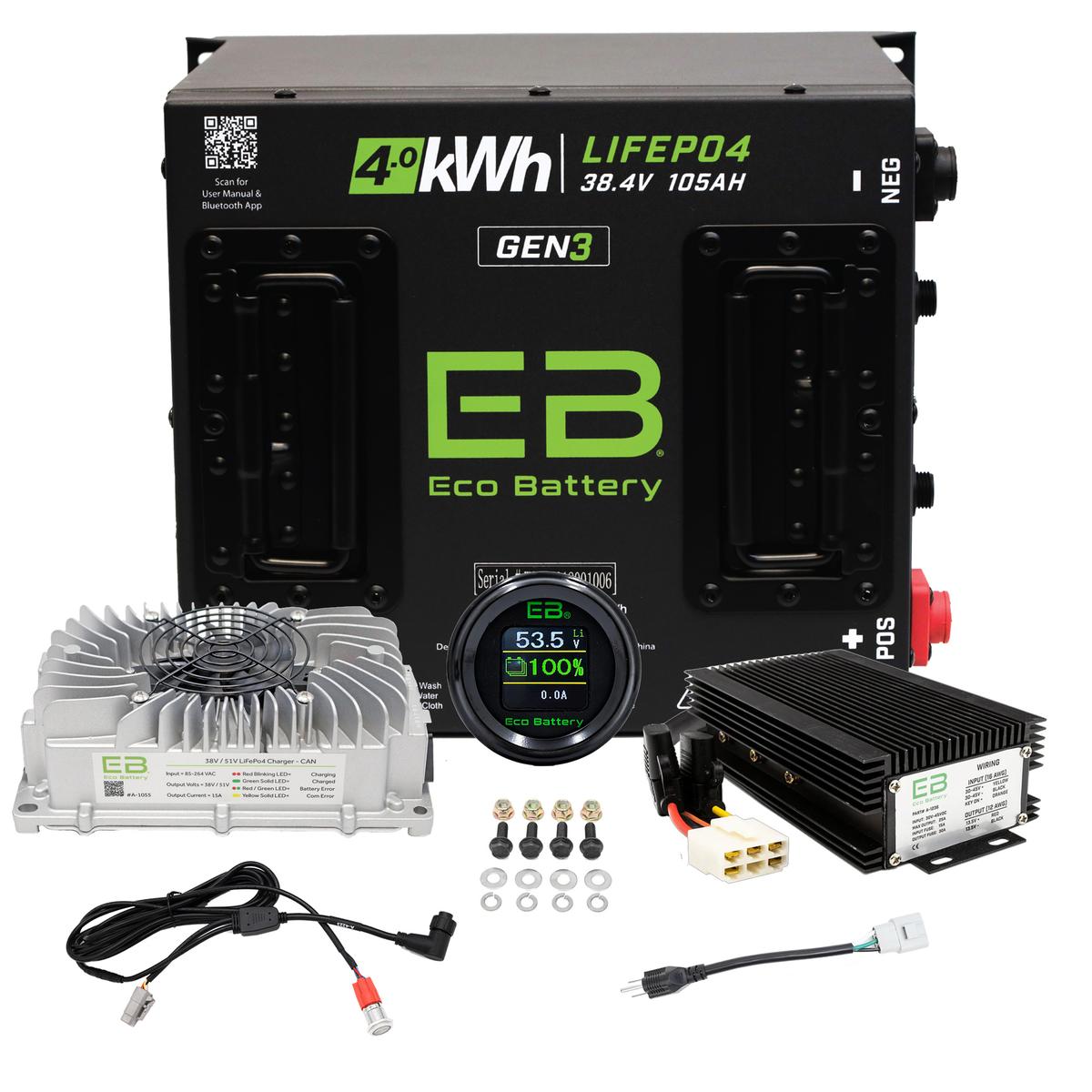 Yamaha G1-G16 (36V) Eco Lithium 38V 105Ah GEN3 Battery Bundle - Cube