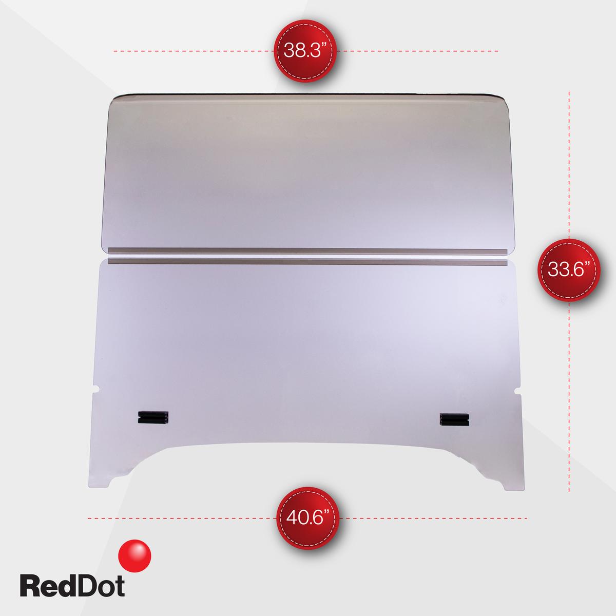 1994-13 EZGO TXT - Red Dot Tinted Impact-Resistant Bolt-On Folding Windshield