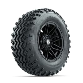GTW&reg; Stealth Gloss Black 12 in Wheels with 23X10.00-12 Rogue All-Terrain Tires – Full Set