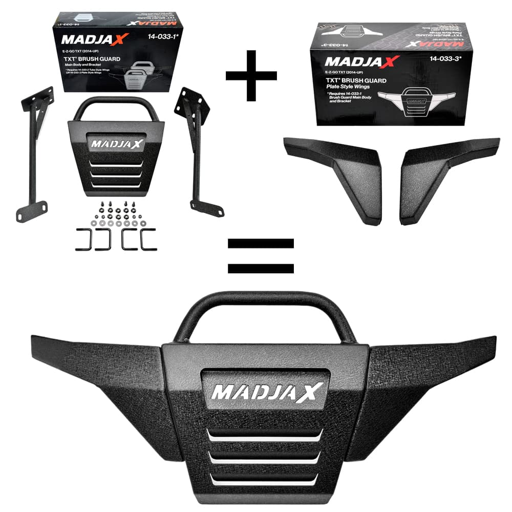 MadJax Plate Wing Style Brush Guard for 2014-Up EZGO TXT