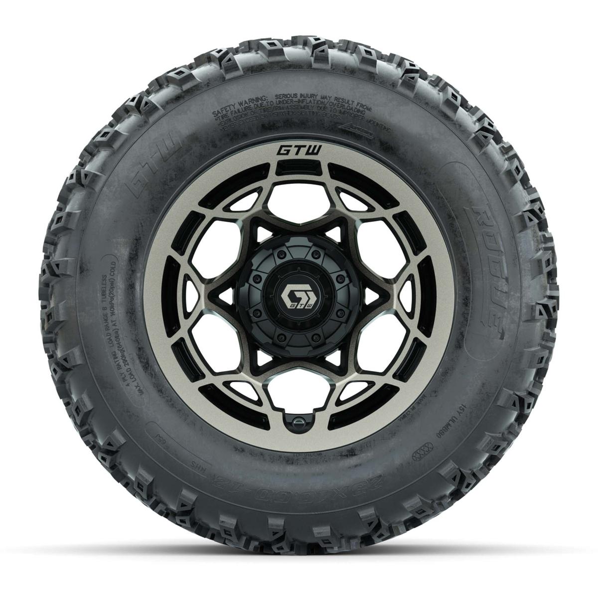 GTW&reg; Nexus Black/Bronze 12 in Wheels with 23X10.00-12 Rogue All-Terrain Tires – Full Set