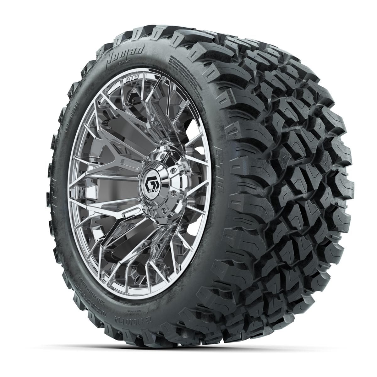 Set of (4) 14 in GTW® Stellar Chrome Wheels with 23x10-R14 Nomad All-Terrain Tires