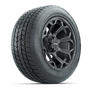GTW&reg; Raven Matte Gray 14 in Wheels with 225/50-R14 Fusion STR DOT Approved Street Tires - Full Set