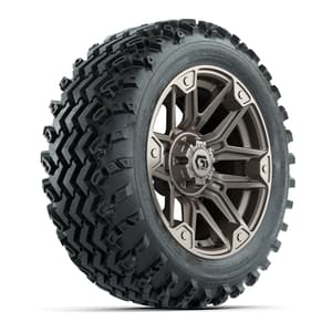 GTW&reg; Graffiti Bronze/Black 14 in Wheels with 23X10-14 Rogue All-Terrain Tires – Full Set