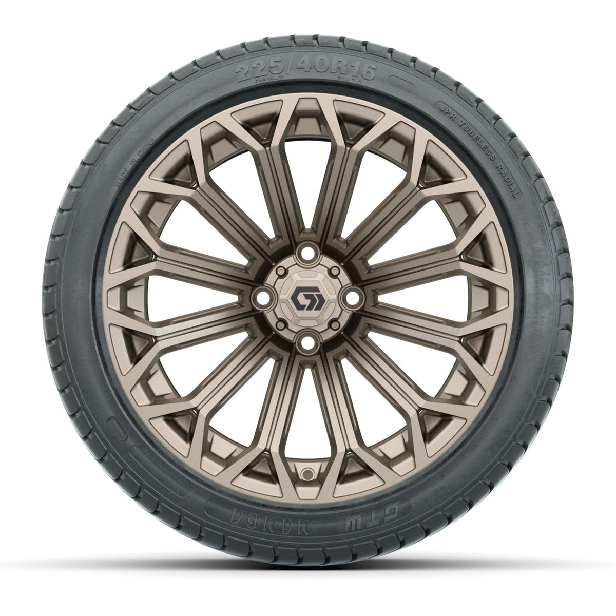 GTW&reg; Phantom Matte Bronze 16 in Wheels with 225/40-R16 Mamba Street Tires - Full Set