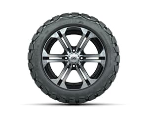14” GTW Specter Black and Machined Wheels with 22” Timberwolf Mud Tires – Set of 4