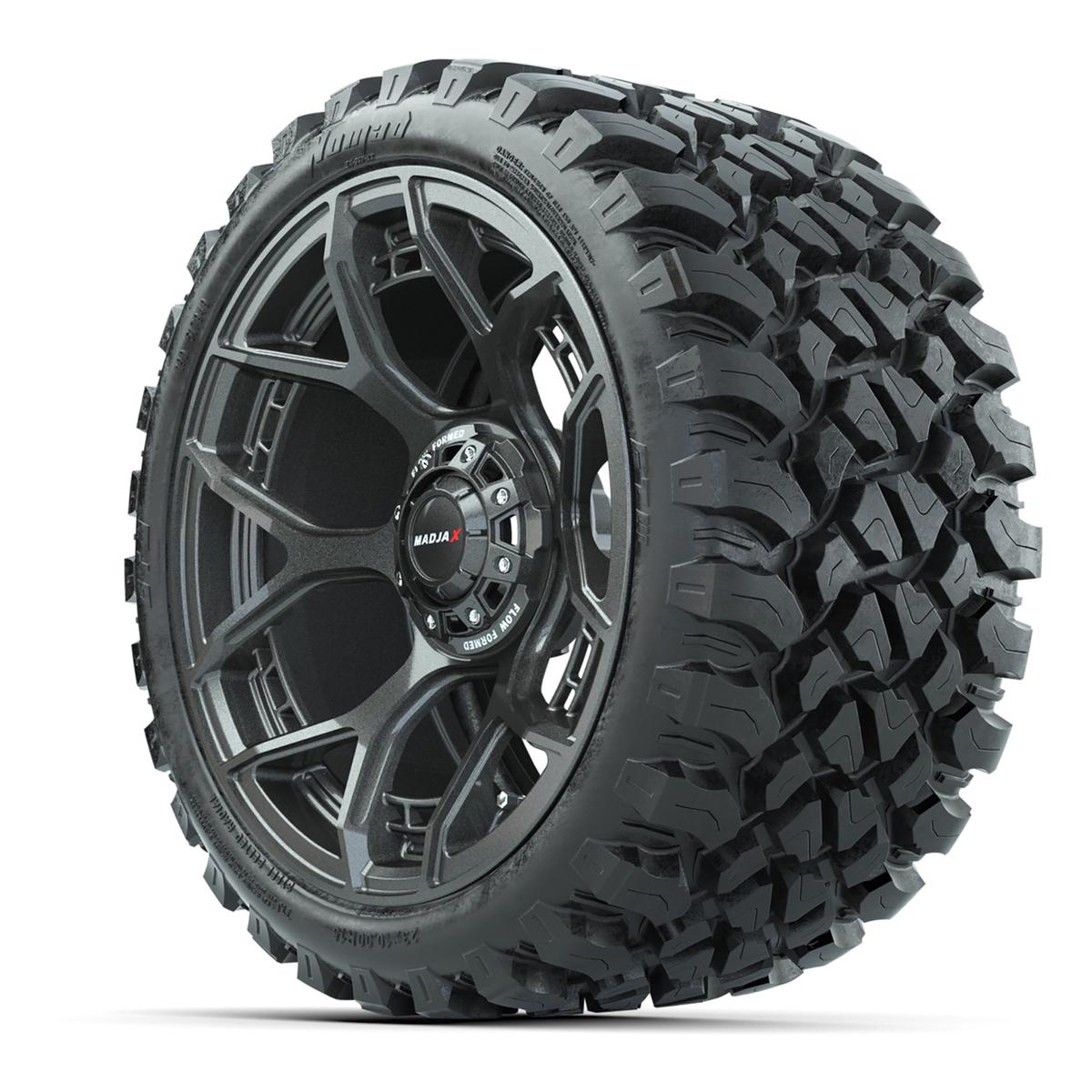 Set of (4) 15" MadJax&reg; Flow Form Evolution Gunmetal Wheels with GTW&reg; Nomad Off Road Tires