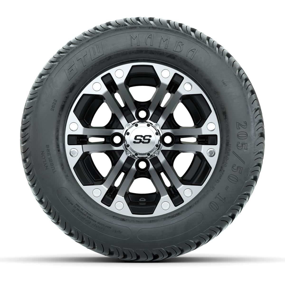 Set of (4) 10 in GTW Specter Wheels with 205/50-10 Mamba Street Tires