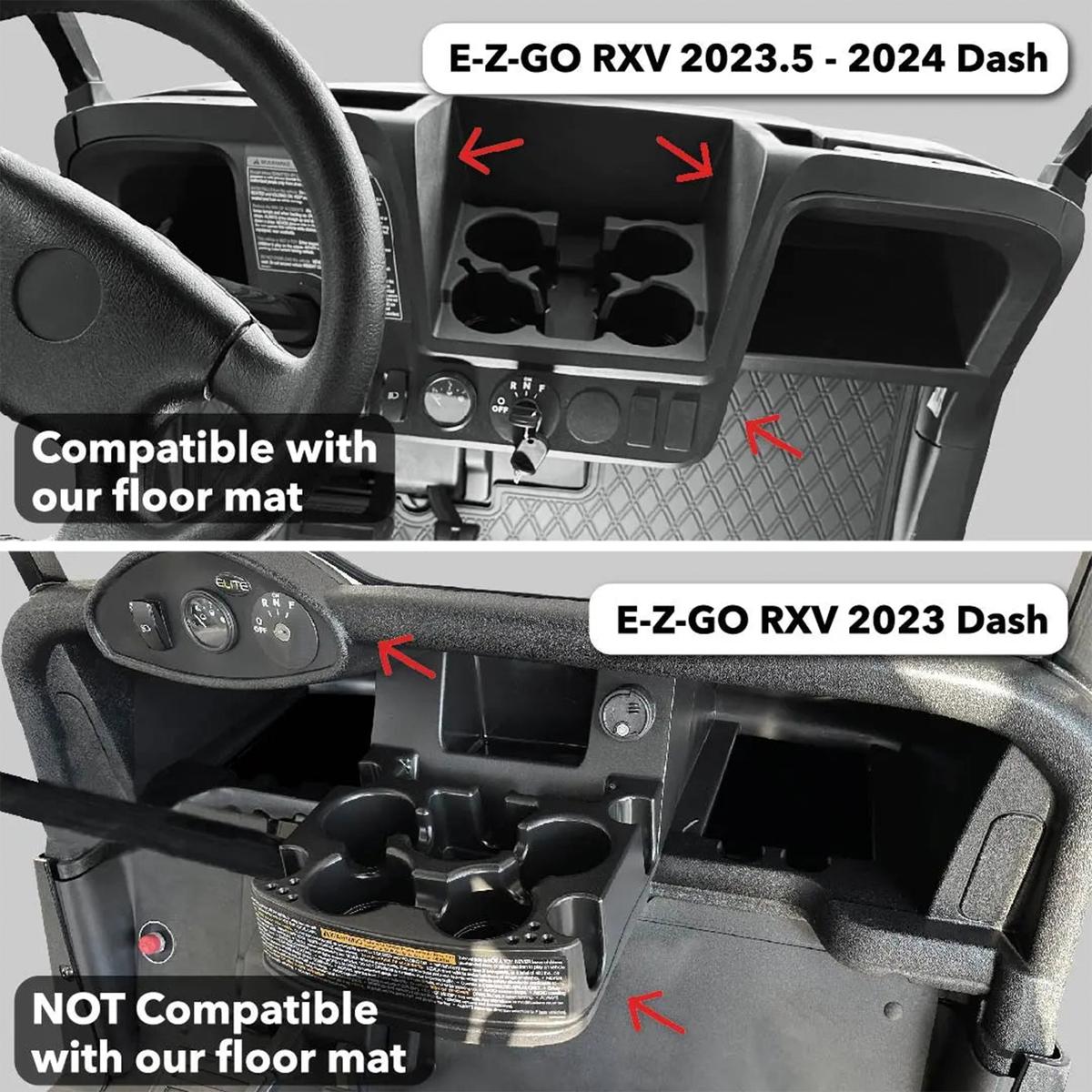 Xtreme Floor Mats for EZGO RXV 2008-2022 - Black/White