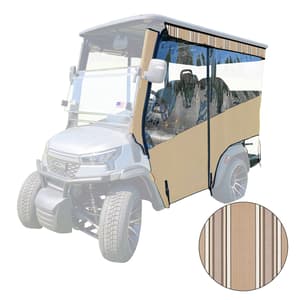 RedDot 4-Passenger Linen Track Style Enclosure with Emblem Beige Valance for ICON i40X (Years 2026-Up)