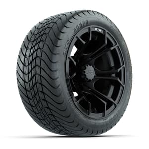 GTW Spyder Matte Black 12 in Wheels with 18in Mamba Street Tires – Set of 4