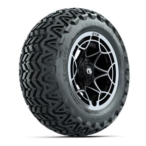 GTW® Nexus Gloss Black/Silver 14 in Wheels with 23x10-14 Predator All-Terrain Tires – Full Set