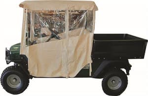 RedDot Club Car Carryall I & II w/ 56” Factory Top Beige 3-Sided Over-the-Top Enclosure