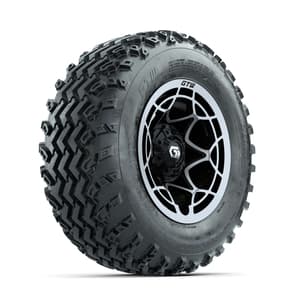 GTW&reg; Nexus Black/Silver 12 in Wheels with 23X10.00-12 Rogue All-Terrain Tires – Full Set