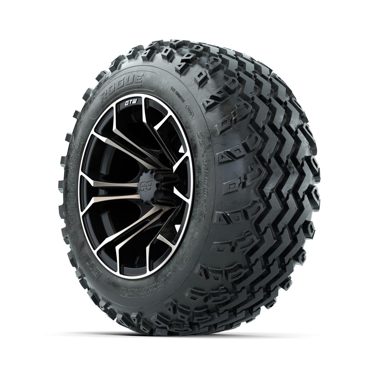 GTW Spyder Bronze/Matte Black 12 in Wheels with 22x11.00-12 Rogue All Terrain Tires – Full Set