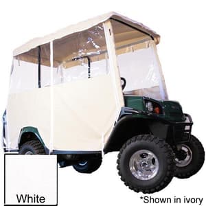 Club Car Precedent & Villager 4-Passenger White Over-The-Top Vinyl Enclosure w/80&Prime; Stretch/Eagle Top