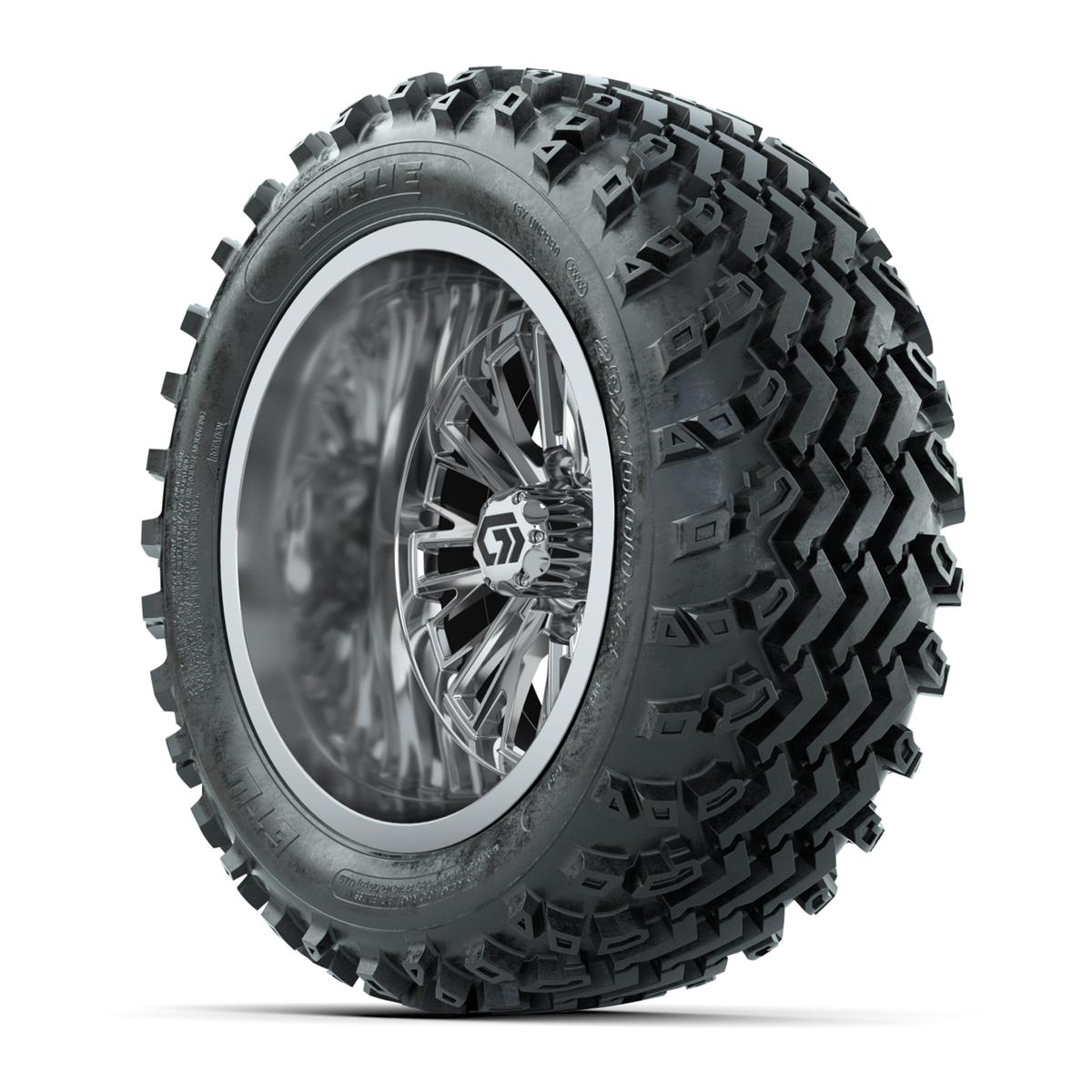 GTW&reg; Viper Chrome 14 in Wheels with 23X10-R14 Rogue All-Terrain Tires - Full Set