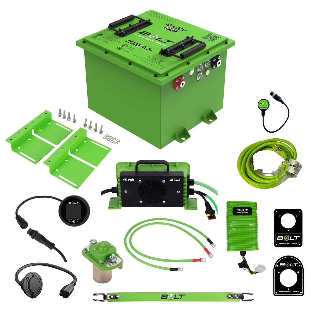 Bolt Energy Yamaha G19-G22, 51V 105AH Square Professional Battery Kit