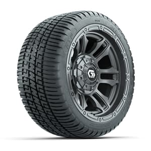 GTW&reg; Shogun Gunmetal 12 in Wheels with 205/30-12 Fusion Street Tires – Full Set