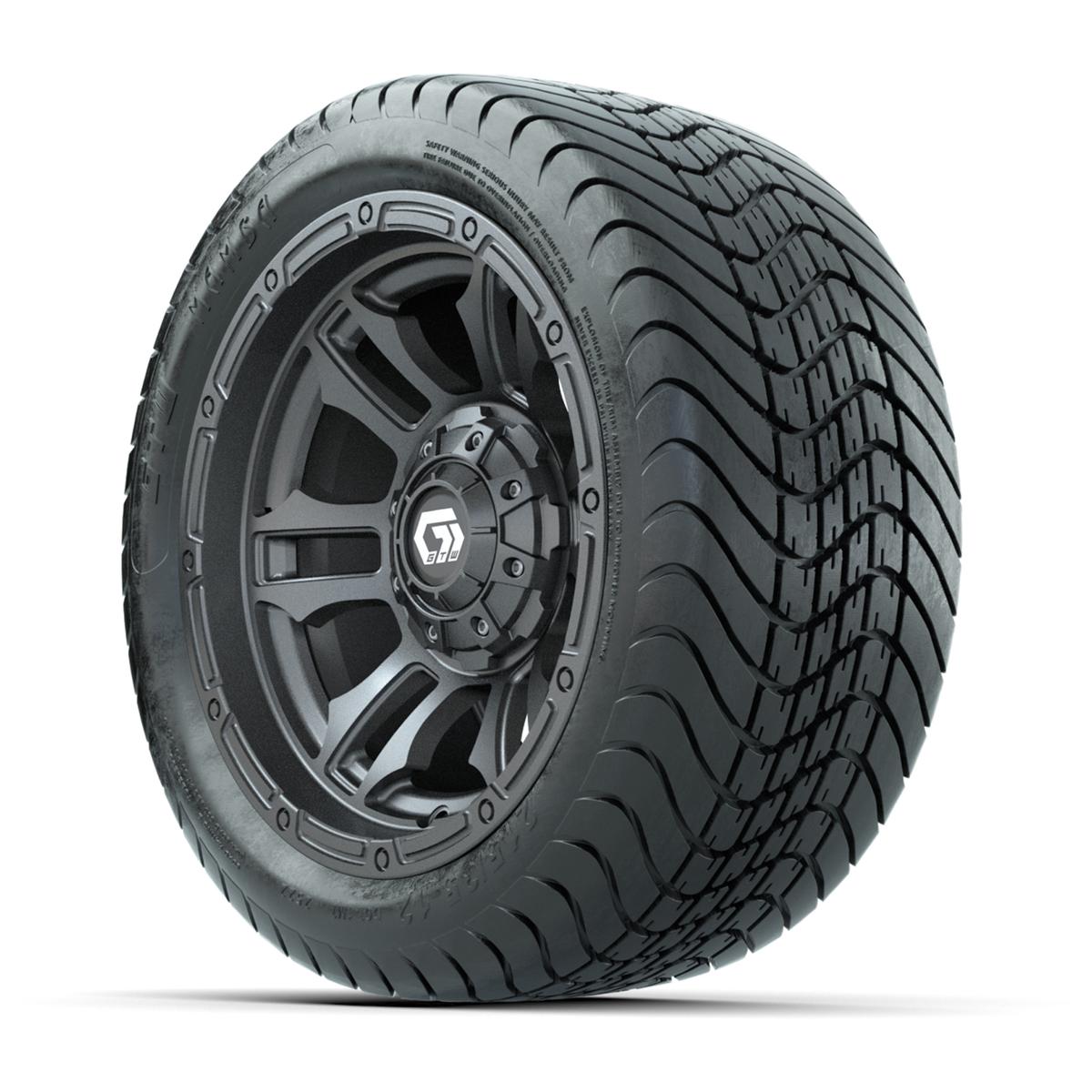 GTW® Shogun Gunmetal 12 in Wheels with 215/35-12 Mamba Street Tires – Full Set