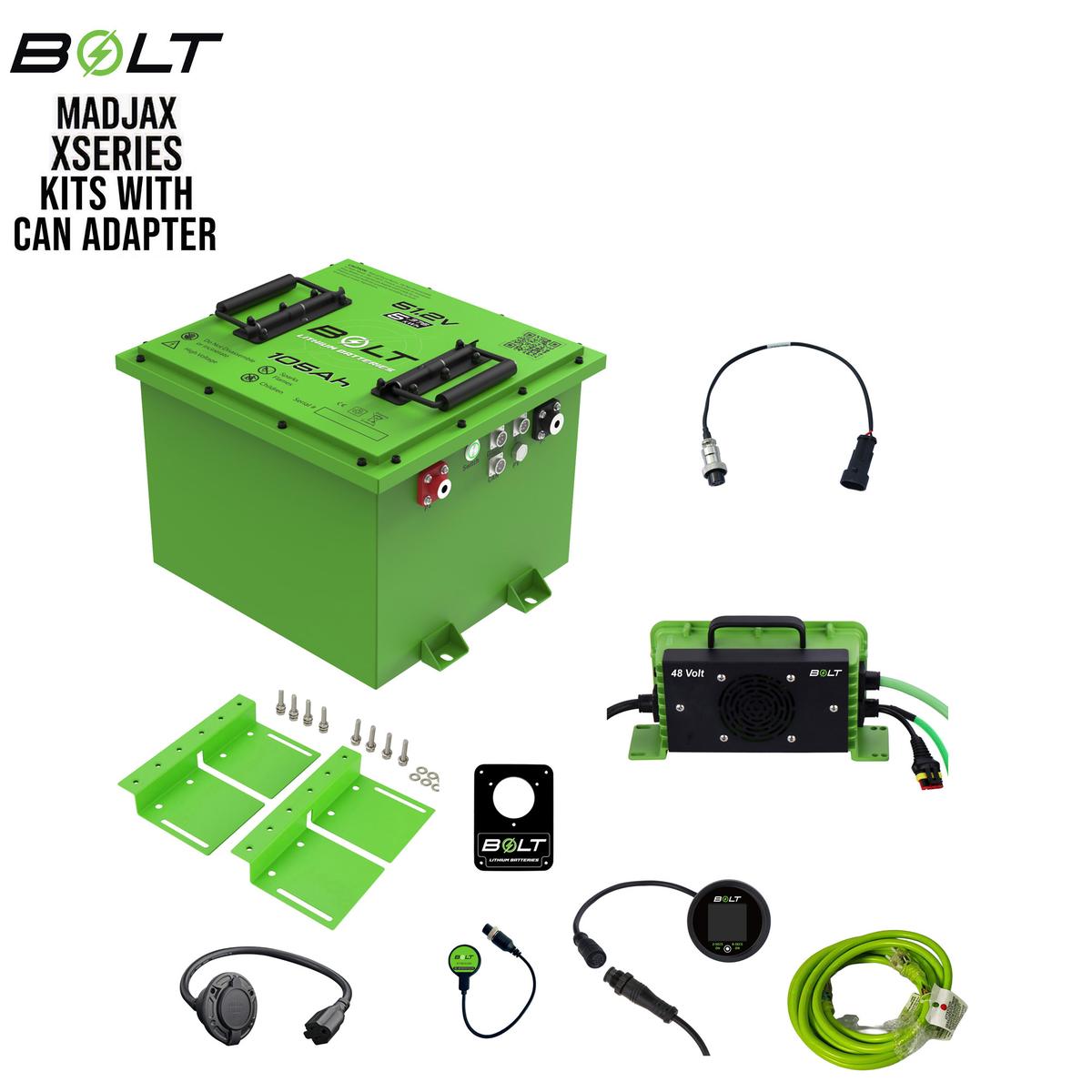 Bolt Energy MadJax&reg; XSeries Battery Kits with CAN Adapter