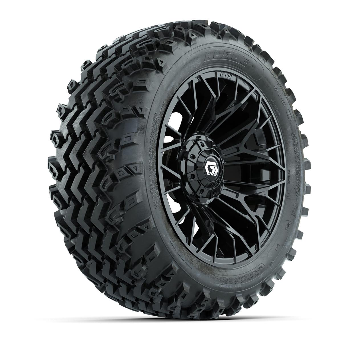 GTW Stellar Black 14 in Wheels with 23x10.00-14 Rogue All Terrain Tires – Full Set