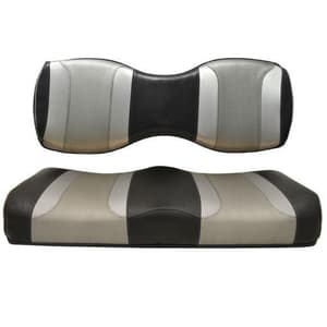 MadJax&reg; Tsunami Black–Liquid Silver w/ Silver Rush Genesis 250/300 Rear Seat Covers