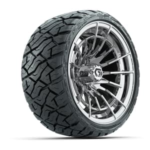 GTW Boost Chrome 14 in Wheels with 205/35-R14 Maverick Low-Profile All-Terrain Tires – Full Set