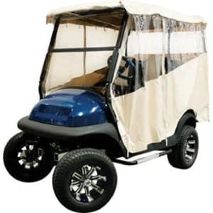 RedDot Club Car Carryall 500 White 3-Sided Straight Back Over-The-Top Enclosure (Years 2014-Up)
