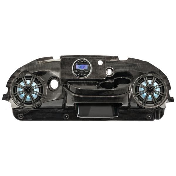 INNOVA&reg; Club Car Precedent Dash and Audio Kit Powered by Kicker&reg; - Greywood Finish (Years 2008-Up)
