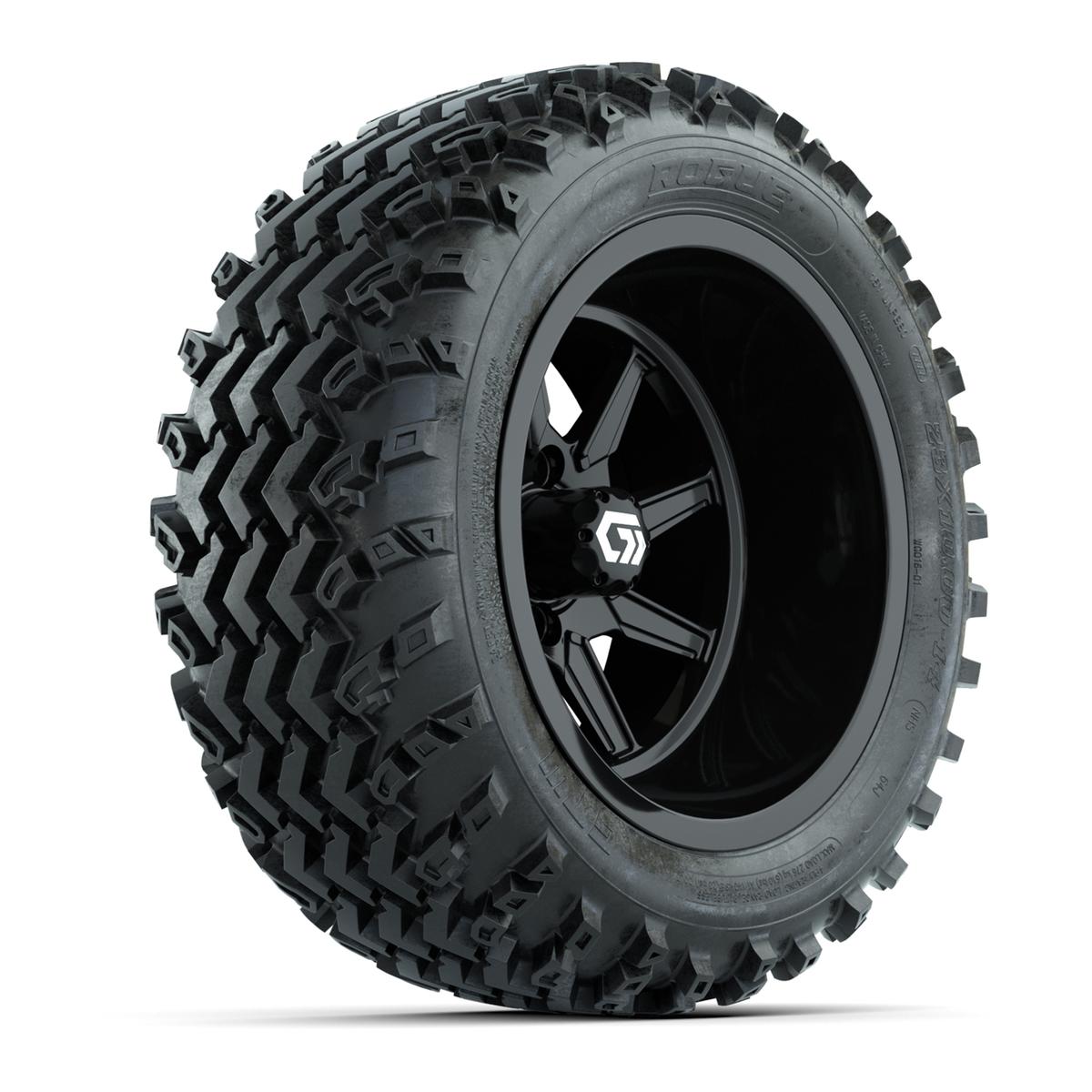 GTW&reg; Reaper Gloss Black 14 in Wheels with 23X10-R14 Rogue All-Terrain Tires - Full Set