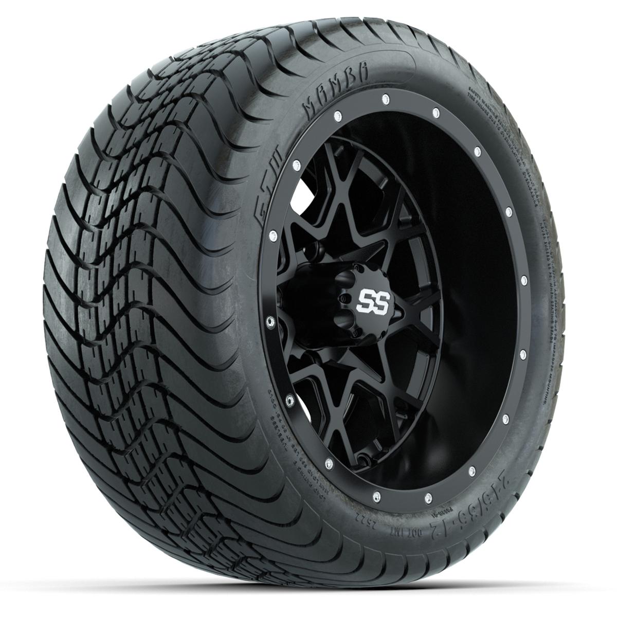 Set of (4) 12 in GTW Vortex Wheels with 215/35-12 GTW Mamba Street Tires