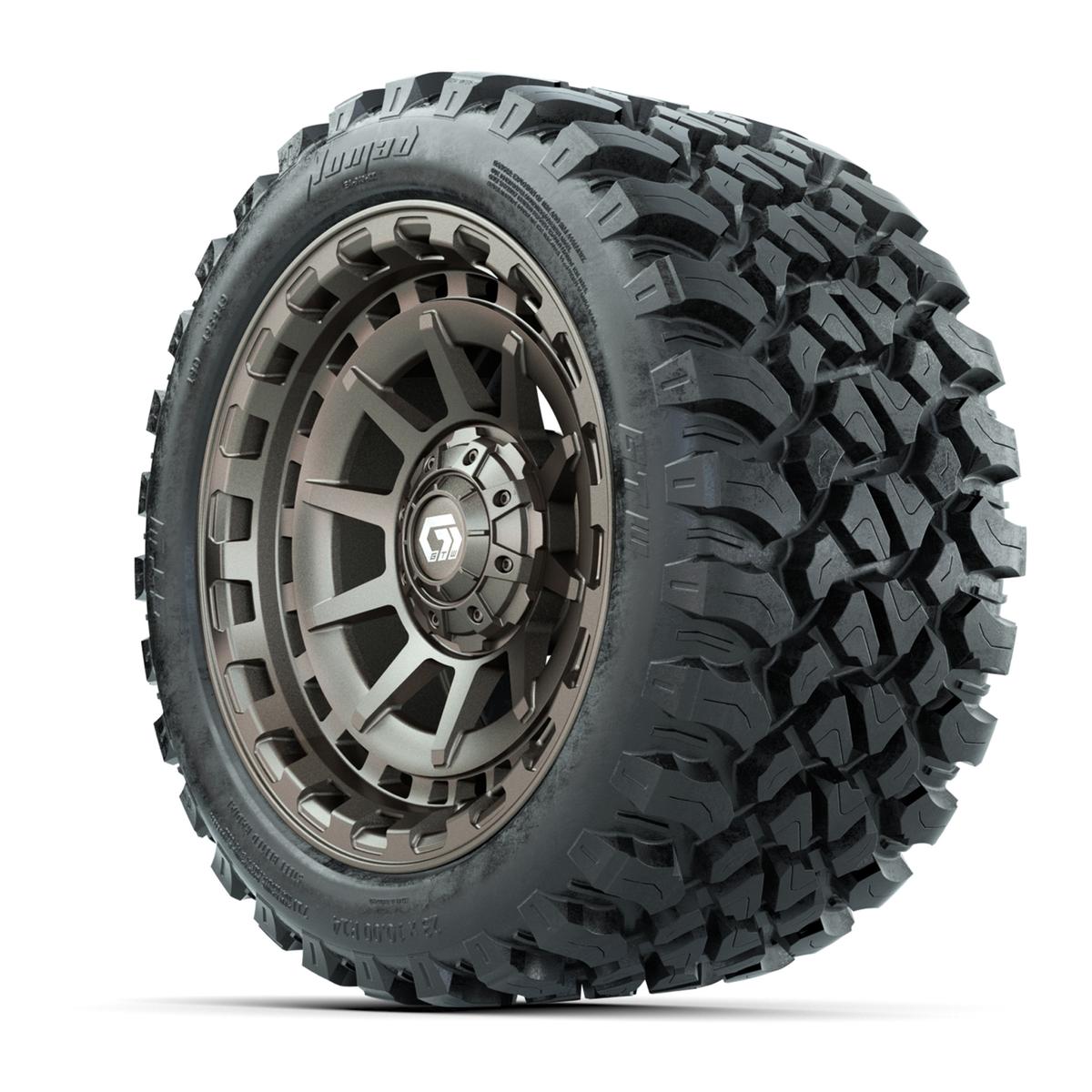GTW&reg; Barricade Bronze 14 in Wheels with 23X10-R14 Nomad Steel Belt Radial All-Terrain Tires – Full Set