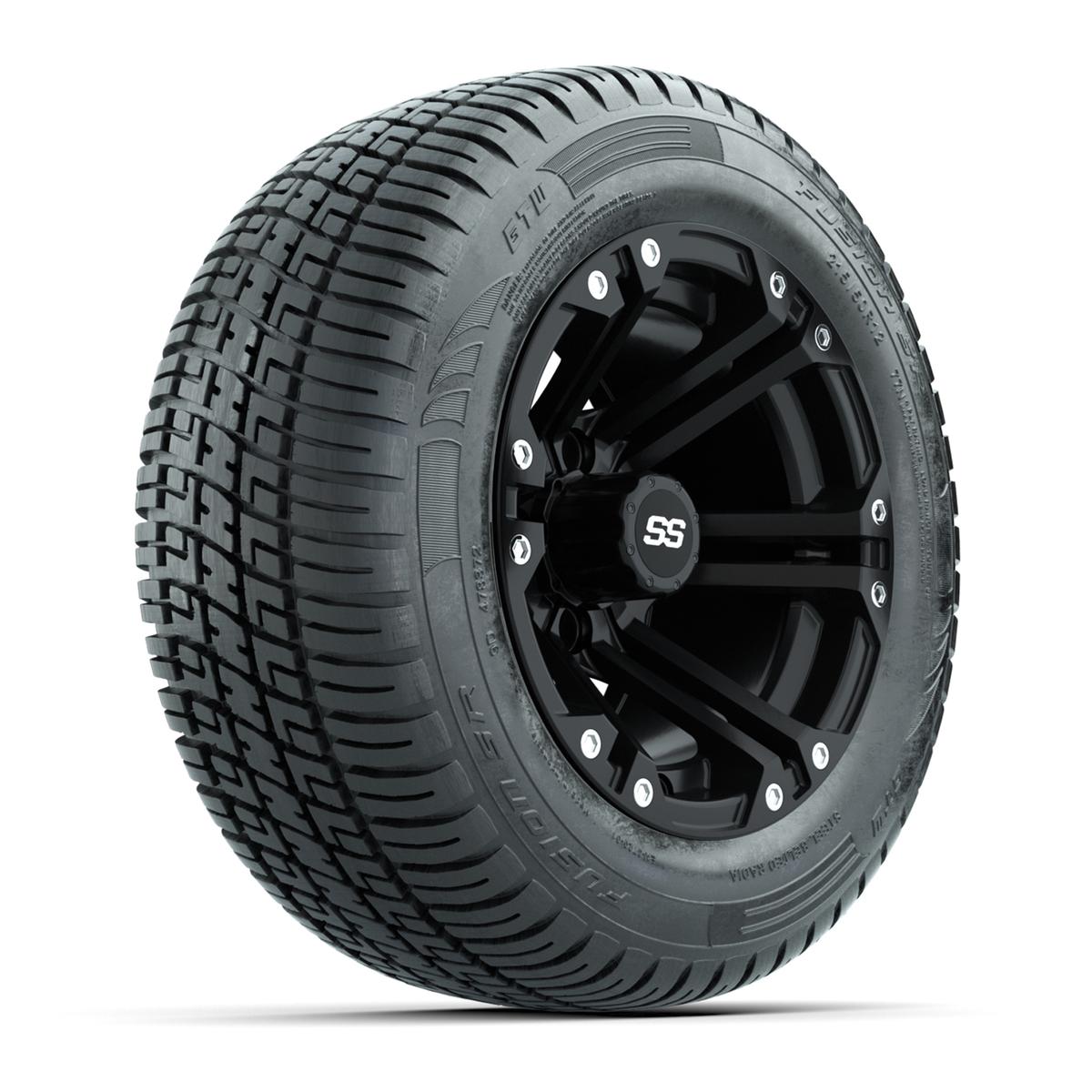 Set of (4) 12 in GTW Specter Wheels with 215/50-R12 Fusion S/R Street Tires