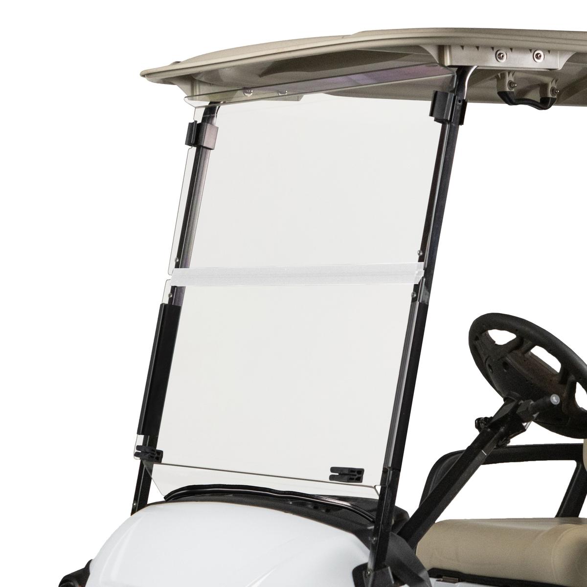 RedDot Yamaha Drive2 Clear 1/4" Folding Windshield with Rubber Trim (Years 2017-Up)