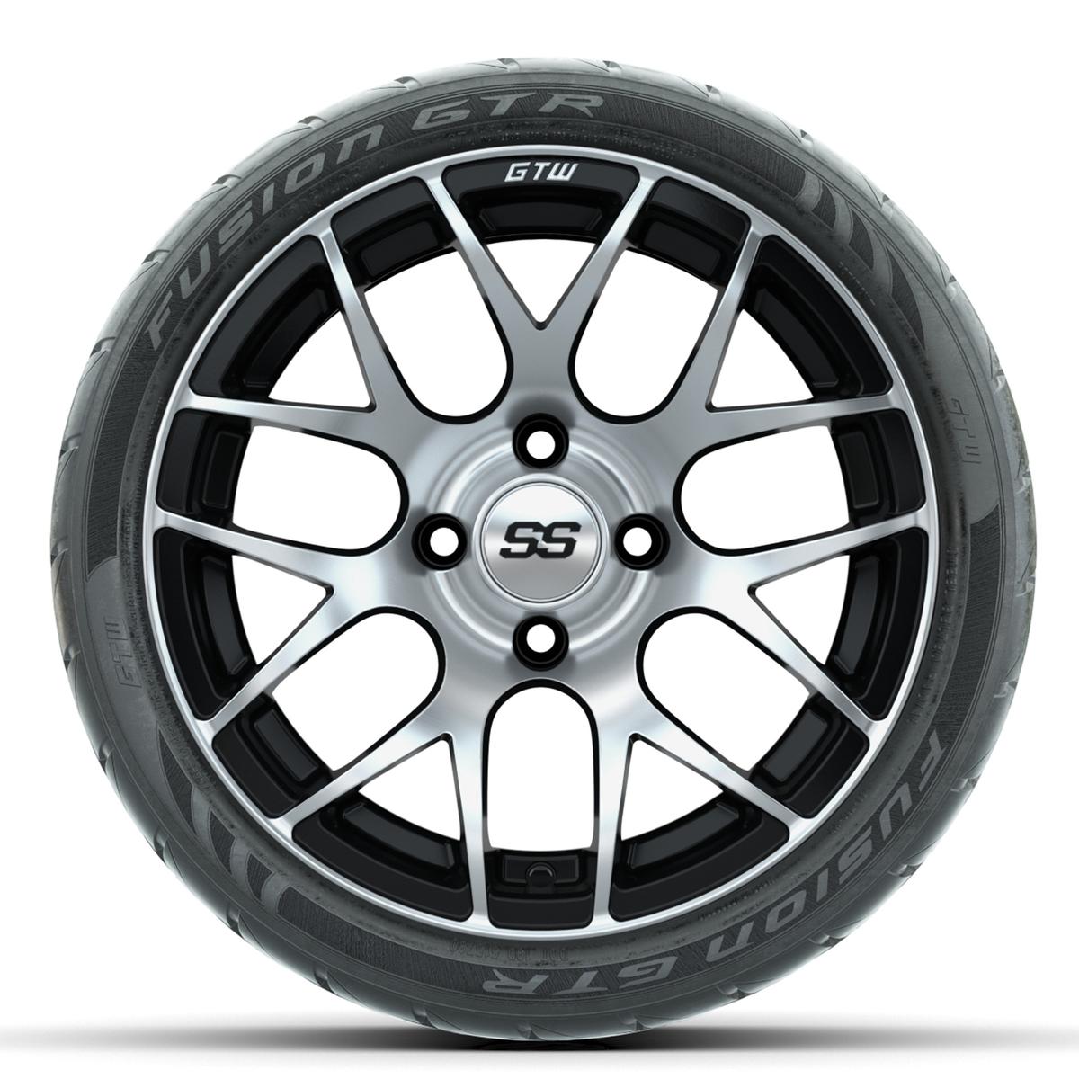 Set of (4) 14 in GTW Pursuit Wheels with 205/40-R14 Fusion GTR Street Tires