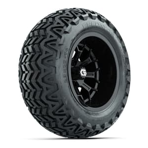 GTW&reg; Assault Gloss Black 14 in Wheels with 23X10-14 Predator All-Terrain Tires - Full Set