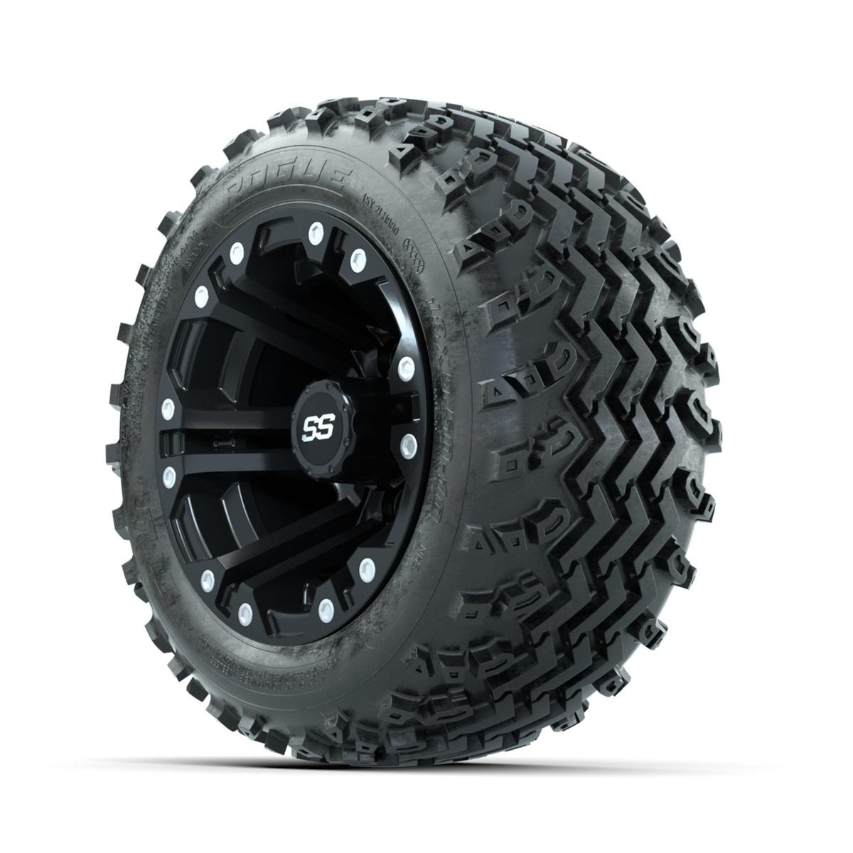 GTW Specter Matte Black 10 in Wheels with 18x9.50-10 Rogue All Terrain Tires – Full Set