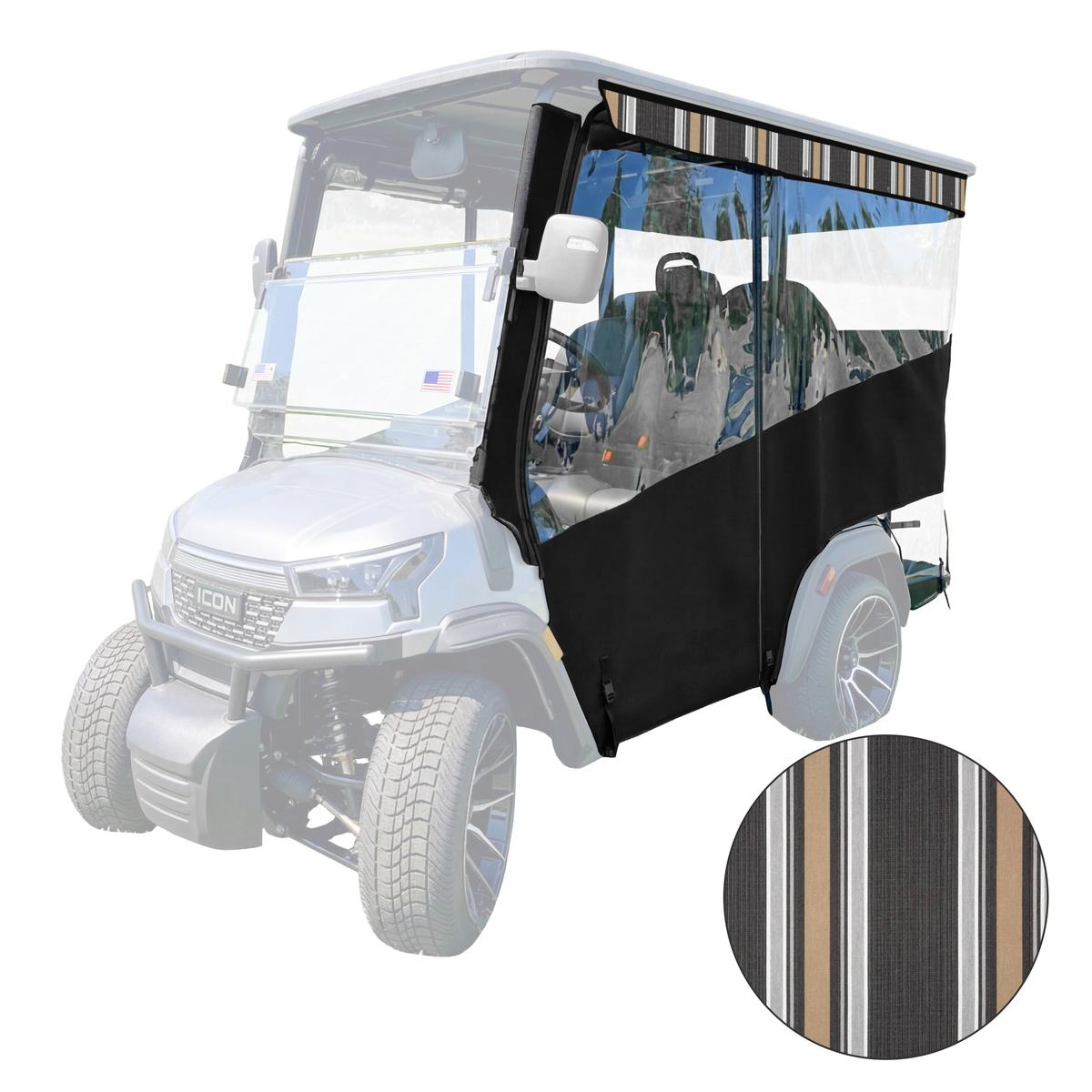 RedDot 4-Passenger Black Track Style Enclosure with Emblem Classic Valance for ICON i40X (Years 2026-Up)