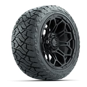 GTW Bravo Matte Black 14 in Wheels with 23x10.00-R14 Maverick All-Terrain Tires – Full Set