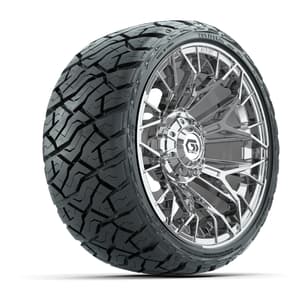 GTW Stellar Chrome 14 in Wheels with 205/35-R14 Maverick Low-Profile All-Terrain Tires – Full Set