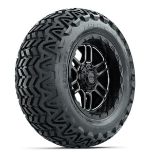 Set of (4) 14 in GTW® Titan Machined & Black Wheels with 23x10-14 Predator All-Terrain Tires