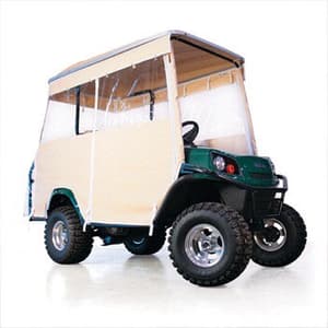 Beige 4-Passenger Track Style Vinyl Enclosure For EZGO L4/S4 w/80&Prime; OEM Top