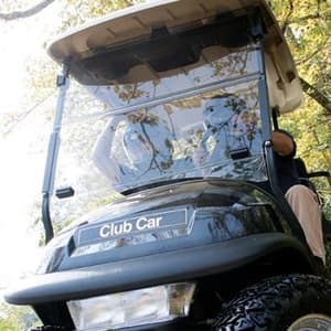 Clear Club Car Precedent Impact-Resistant Folding Windshield (Years 2004-Up)