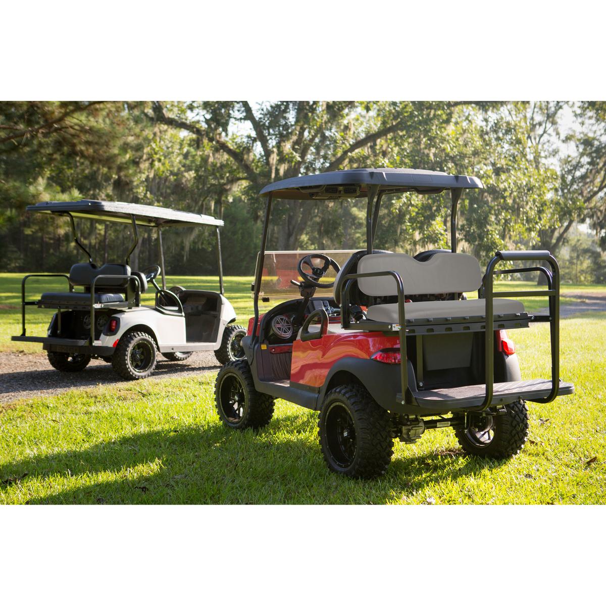 GTW MACH3 Rear Flip Seat for Club Car Precedent, Tempo, &amp; Onward - Gray (Years 2004-Up)